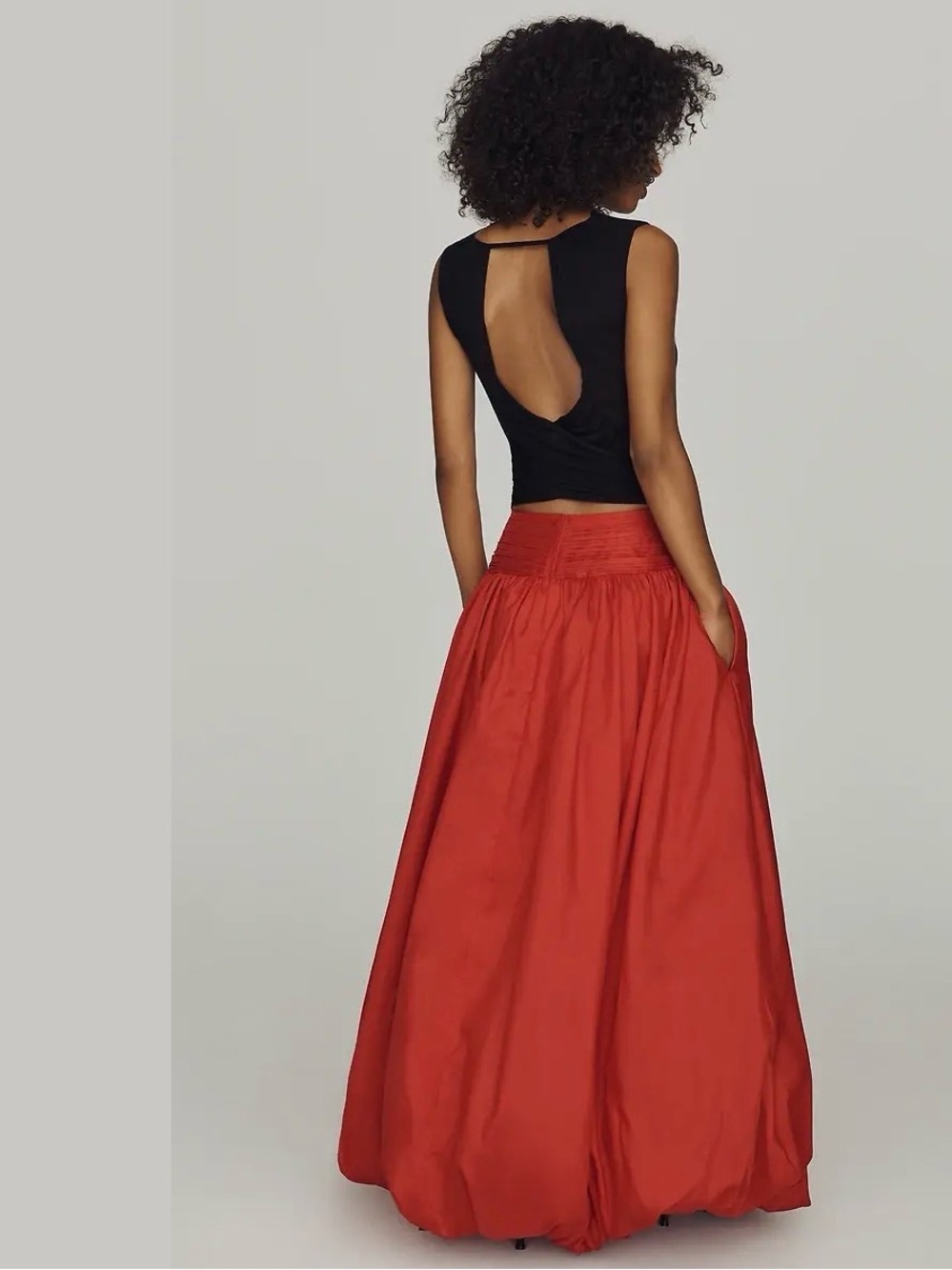 Hutch Bubble-Hem Maxi Skirt NWT Size S - Picture 2 of 8